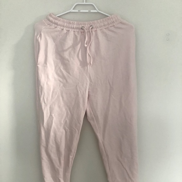 MESHKI BABY PINK LOUNGE JOGGERS (S) - Picture 1 of 4
